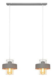 Lampadario a sospensione con filo VOLTA 2xE27/15W/230V grigio