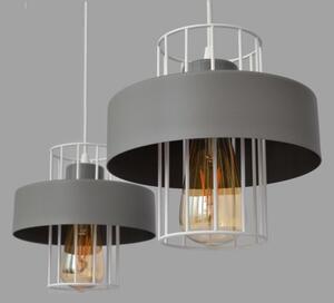Lampadario a sospensione con filo VOLTA 2xE27/15W/230V grigio