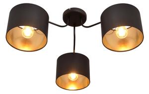 Lampadario a plafone ALBA 3xE27/15W/230V nero/dorato