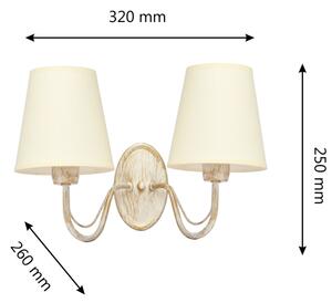 Applique MALBO 2xE27/15W/230V beige