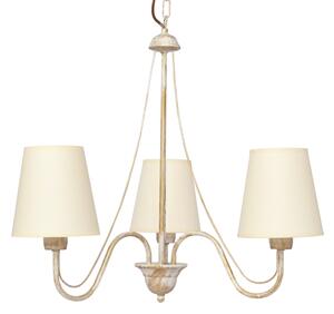 Lampadario a sospensione con catena MALBO 3xE27/15W/230V beige