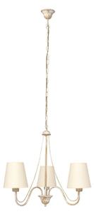 Lampadario a sospensione con catena MALBO 3xE27/15W/230V beige