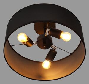 Lampadario a sospensione con supporto rigido ALBA 3xE27/15W/230V nero