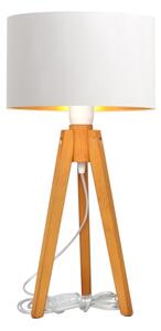 Lampada da tavolo ALBA 1xE27/15W/230V bianco/oro/quercia