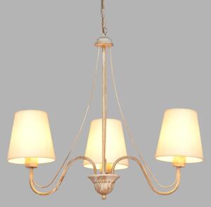 Lampadario a sospensione con catena MALBO 3xE27/15W/230V beige