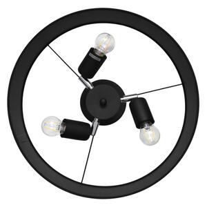 Lampadario a sospensione con supporto rigido ALBA 3xE27/15W/230V nero