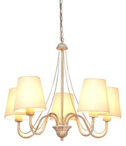 Lampadario a sospensione con catena MALBO 5xE27/15W/230V beige