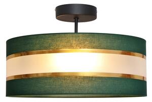 Lampadario a sospensione con supporto rigido HELEN 3xE27/15W/230V verde/oro