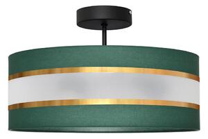 Lampadario a sospensione con supporto rigido HELEN 3xE27/15W/230V verde/oro