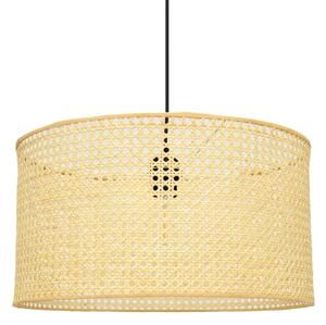 Lampadario a sospensione con filo ALBA 2xE27/15W/230V rattan/nero