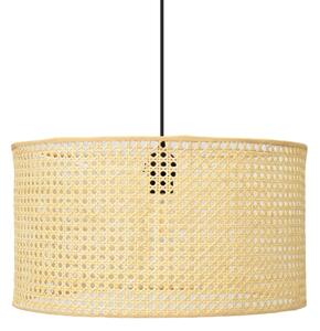 Lampadario a sospensione con filo ALBA 2xE27/15W/230V rattan/nero