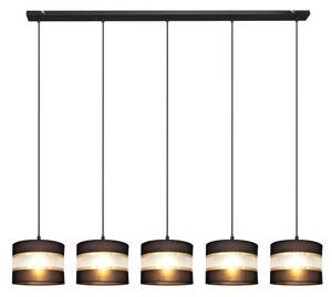 Lampadario a sospensione con filo HELEN 5xE27/15W/230V nero/oro