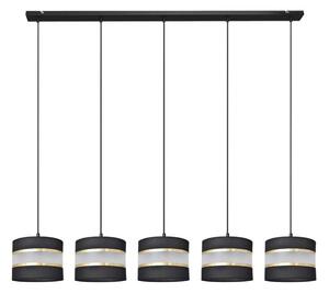 Lampadario a sospensione con filo HELEN 5xE27/15W/230V nero/oro