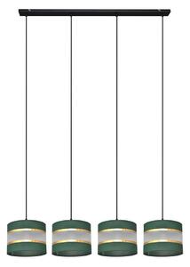 Lampadario a sospensione con filo HELEN 4xE27/15W/230V verde/oro