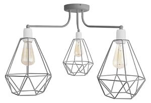 Lampadario KARO 3xE27/15W/230V grigio