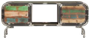 Mobile TV Multicolore 110x30x42 cm Legno Massello di Recupero