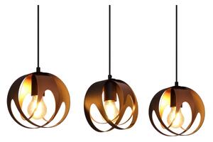 Lampadario a sospensione con filo MOONLIGHT 3xE27/15W/230V nero/rame