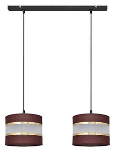 Lampadario a sospensione con filo HELEN 2xE27/15W/230V marrone/nero/oro