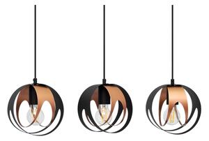 Lampadario a sospensione con filo MOONLIGHT 3xE27/15W/230V nero/rame