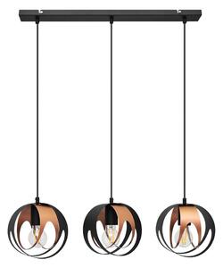 Lampadario a sospensione con filo MOONLIGHT 3xE27/15W/230V nero/rame