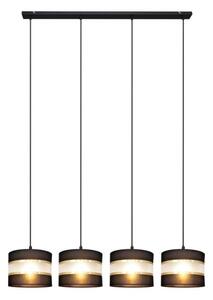 Lampadario a sospensione con filo HELEN 4xE27/15W/230V nero/oro