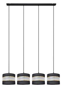 Lampadario a sospensione con filo HELEN 4xE27/15W/230V nero/oro