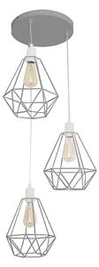 Lampadario KARO 3xE27/15W/230V grigio