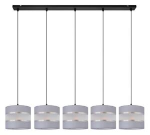 Lampadario a sospensione con filo HELEN 5xE27/15W/230V grigio/nero