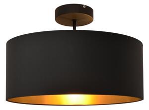 Lampadario a sospensione con supporto rigido ALBA 3xE27/15W/230V nero/oro
