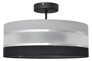 Lampadario a sospensione con supporto rigido HELEN 3xE27/15W/230V nero/grigio/cromo lucido