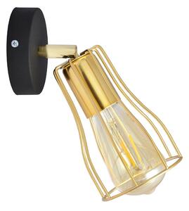Faretto da parete TUBE 1xE27/15W/230V oro/nero