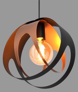 Lampadario a sospensione con filo MOONLIGHT 1xE27/15W/230V nero/rame