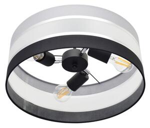 Lampadario a sospensione con supporto rigido HELEN 3xE27/15W/230V nero/grigio/cromo lucido