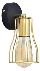 Faretto da parete TUBE 1xE27/15W/230V oro/nero
