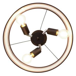 Lampadario a sospensione con supporto rigido HELEN 3xE27/15W/230V marrone/nero/oro