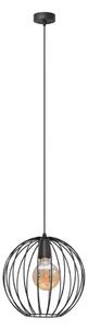 Lampadario a sospensione con filo MERCURE 1xE27/15W/230V diametro 30 cm nero