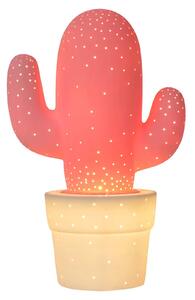 Lampada da tavolo in ceramica rossa Cactus