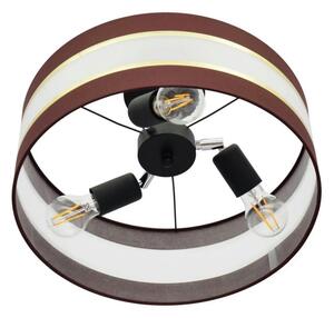 Lampadario a sospensione con supporto rigido HELEN 3xE27/15W/230V marrone/nero/oro