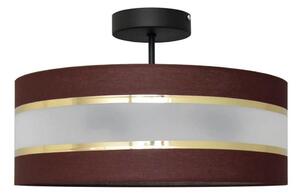 Lampadario a sospensione con supporto rigido HELEN 3xE27/15W/230V marrone/nero/oro