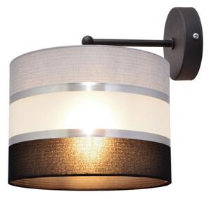 Applique HELEN 1xE27/15W/230V nero/grigio/argento