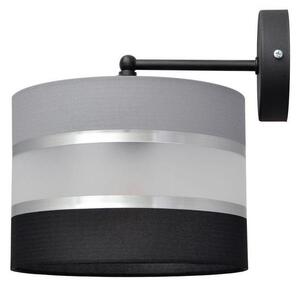 Applique HELEN 1xE27/15W/230V nero/grigio/argento