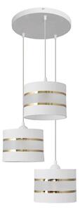 Lampadario a sospensione con filo HELEN 3xE27/15W/230V bianco/oro