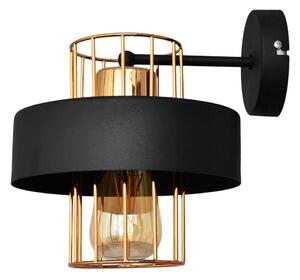 Applique VOLTA 1xE27/15W/230V 23 cm nero/oro