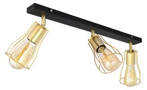 Faretto TUBE 3xE27/15W/230V oro/nero