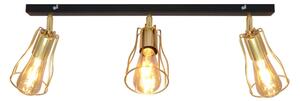 Faretto TUBE 3xE27/15W/230V oro/nero