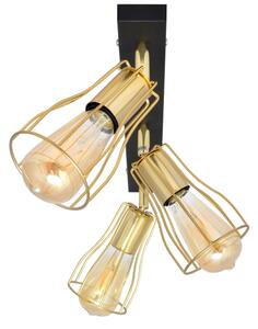 Faretto TUBE 3xE27/15W/230V oro/nero