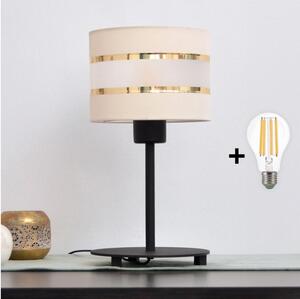 LED Lampada da tavolo HELEN 1xE27/15W/230V color crema/nero/oro