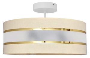 Lampadario a sospensione con supporto rigido HELEN 3xE27/15W/230V beige/oro