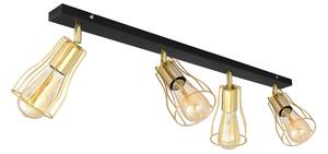 Faretto TUBE 4xE27/15W/230V oro/nero