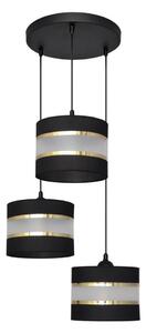 Lampadario a sospensione con filo HELEN 3xE27/15W/230V nero/oro